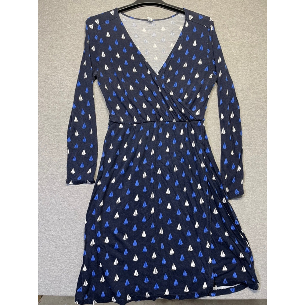 Size large old navy boat faux wrap dress Fit and Flare